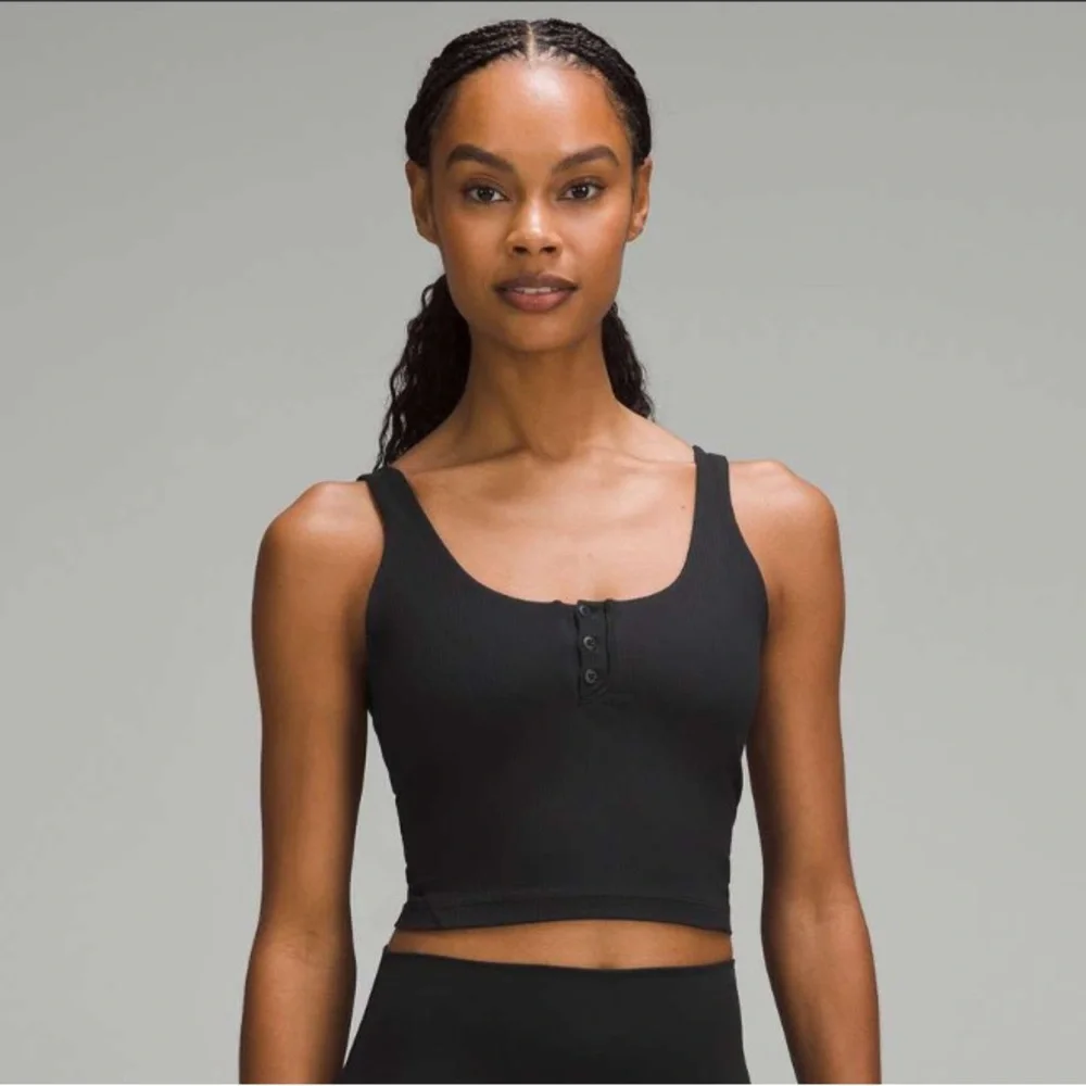 Lululemon Align Ribbed Henley Tank Top Black Size 0